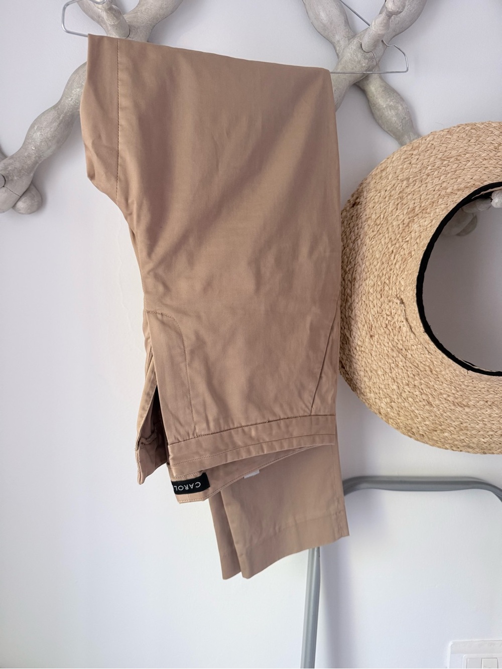 Caron Olive-Tan Flat Front Men's Shorts
